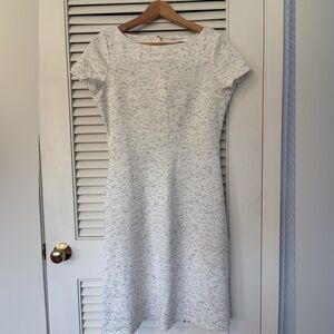Classic White Speckled Cap-Sleeve Dress - Ivanka Trump